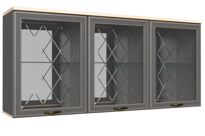 Антресоль АН-1011-АС-СО (Ясень Асахи/Серый Оникс) в мебель-центре Озерцо