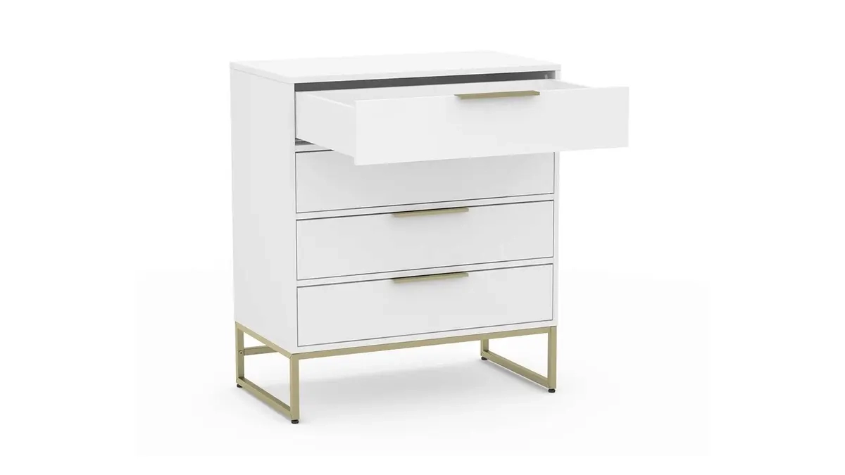 Комод 4 ящика Amur, цвет Белый Премиум 45.1x80.4 — купить в Озерце