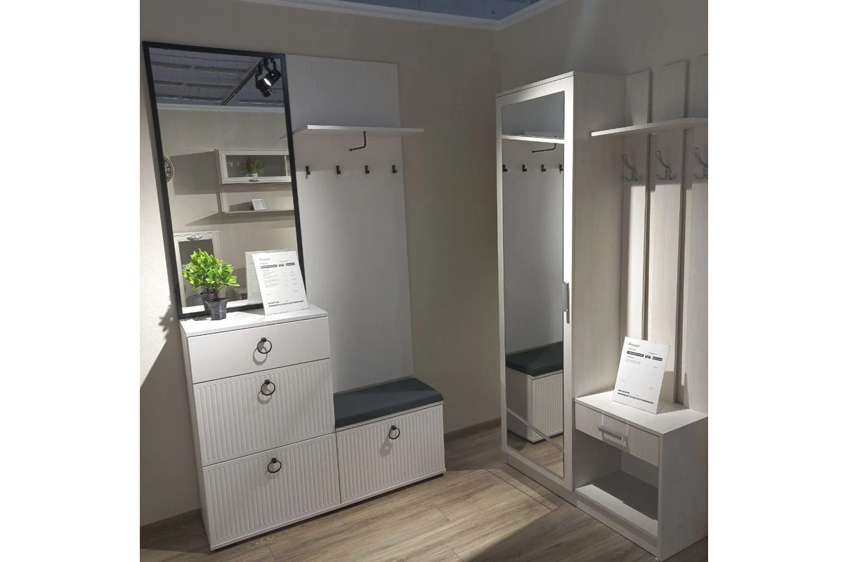 Тумба с мягким элементом Шарлиз (Белый/Бренди лайт 26) — Мебель-центр Озерцо