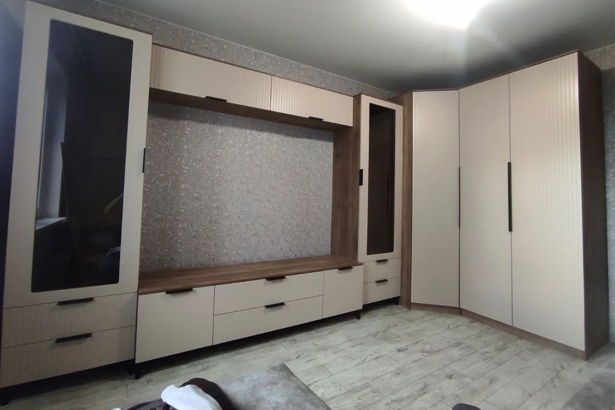 Тумба под ТВ  Тоскана с 2 дв. и 2 ящ. (Дуб табачный/Бисквит) — Мебель-центр Озерцо