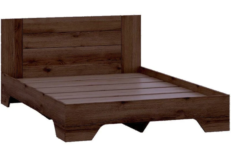 Кровать Квадро-11 основание ЛДСП 140х200 (Дуб делано темный) - купить в Озерце