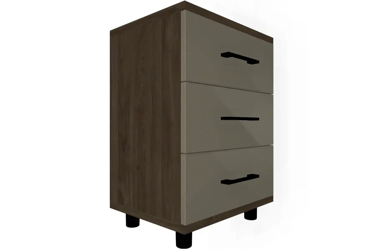 Детская Грейс композиция 3 (Гикори Джексон Темный/Латте Матовый) — Мебель-центр Озерцо