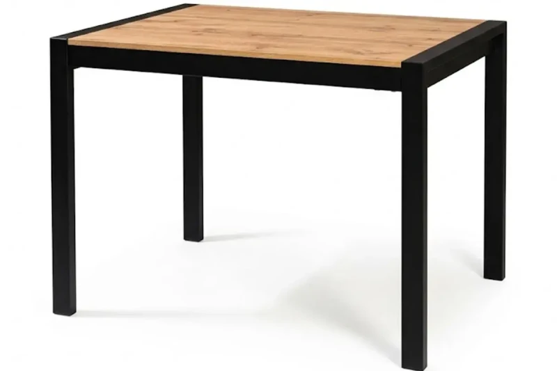 Стол обеденный Этно (Дуб вотан / Рама черная / Металл черный) - купить в Озерце