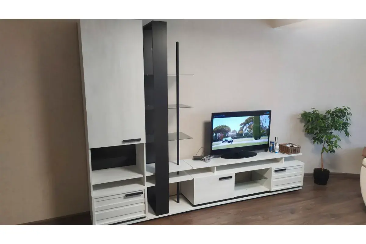 Стеллаж 25 Oslo (Бетон Пайн светлый/Черный) в мебель-центре Озерцо