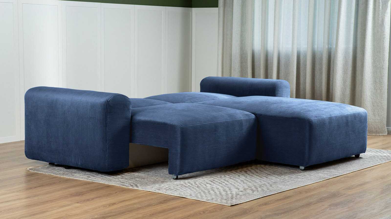 Диван -кровать угловой Raklet ткань Cilium Indigo 156x258 — купить в Озерце