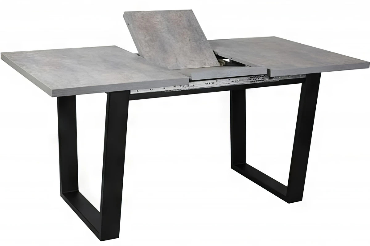 Стол раздвижной Хаген 120х80 (Муар черный/Цемент) СРП-С-031 - купить в Озерце