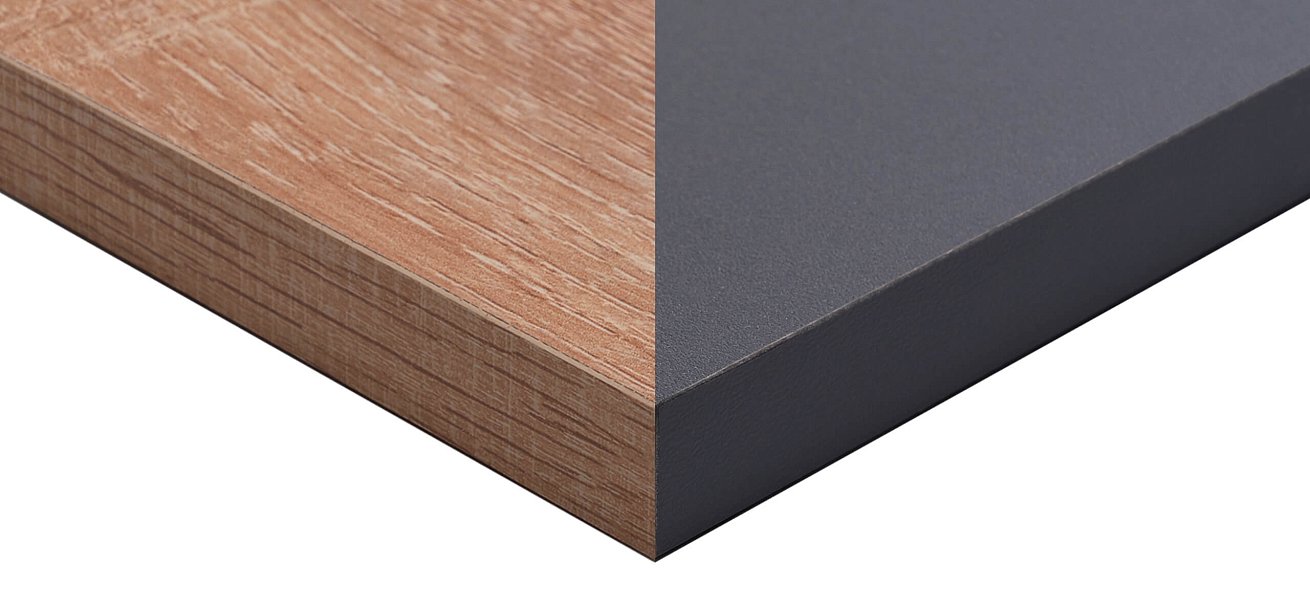 Тумба СИМПЛ NEW Крафт табачный, Серый графит — Мебель-центр Озерцо