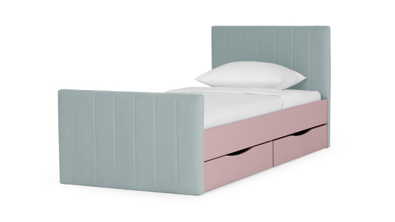 Кровать подростковая Olly, цвет: Розовый Антик, Тк. Casanova Sky 90x190 — Мебель-центр Озерцо