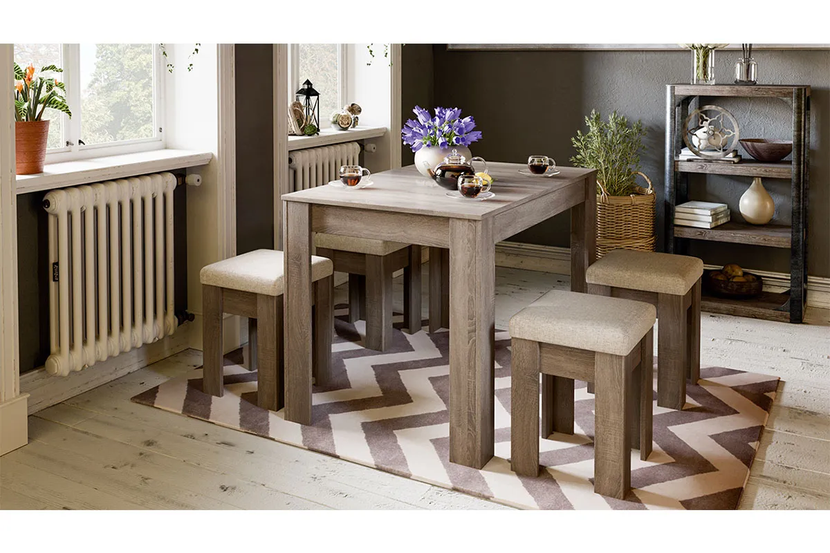 Стол обеденный Ганновер Тип 1 (Дуб сонома трюфель) - купить в Озерце