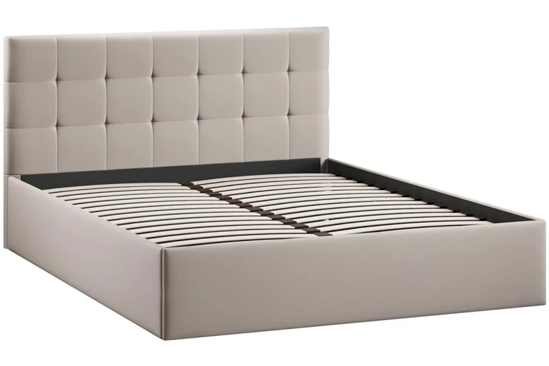 Кровать Джоли Тип 1 без ПМ 160х200 (Велюр/Confetti Smoke) - купить в Озерце