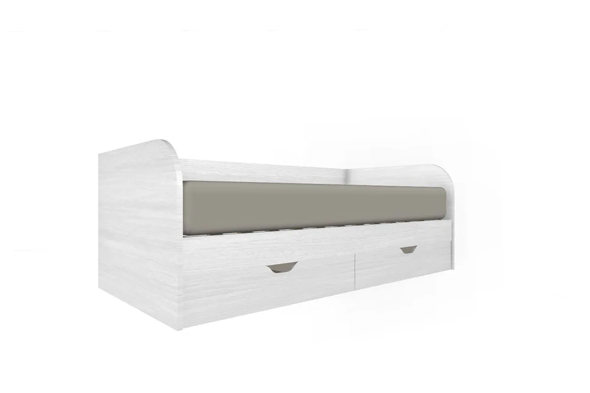 Кровать КР-117 90х190 (Снежный Ясень) - купить в Озерце