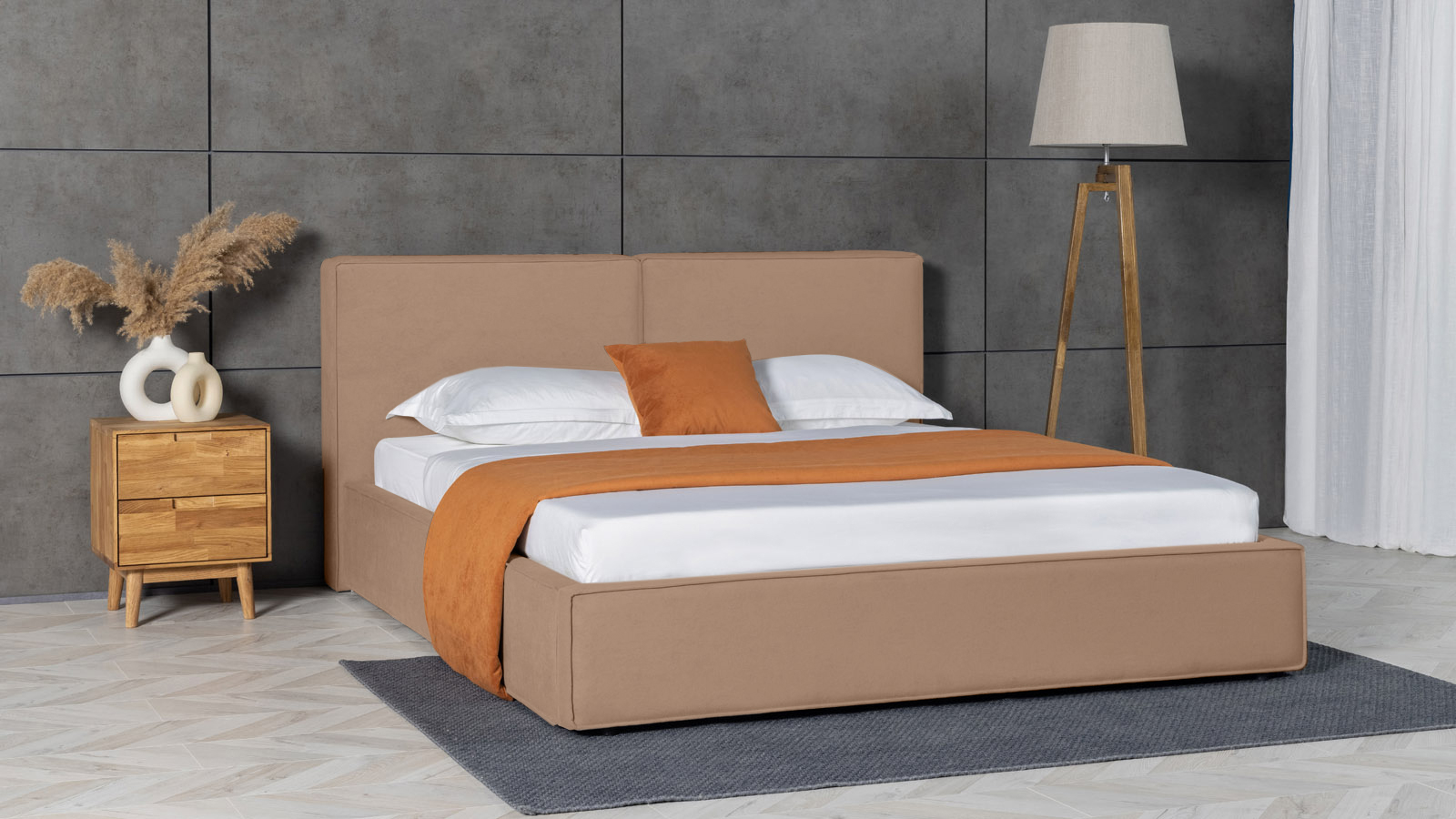 Кровать Murrey Nova, Тк. Casanova Stone 200x200 - купить в Озерце