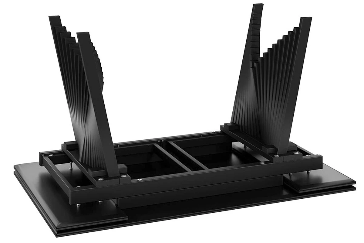 Стол обеденный Шелдон Тип 1 (Черный муар/Керамика матовая черный мрамор) - купить в Озерце