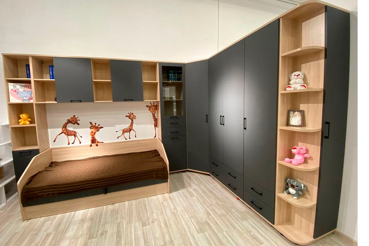 Антресоль АН-5010-АС-АМ (Ясень Асахи/Антрацит Матовый) в мебель-центре Озерцо