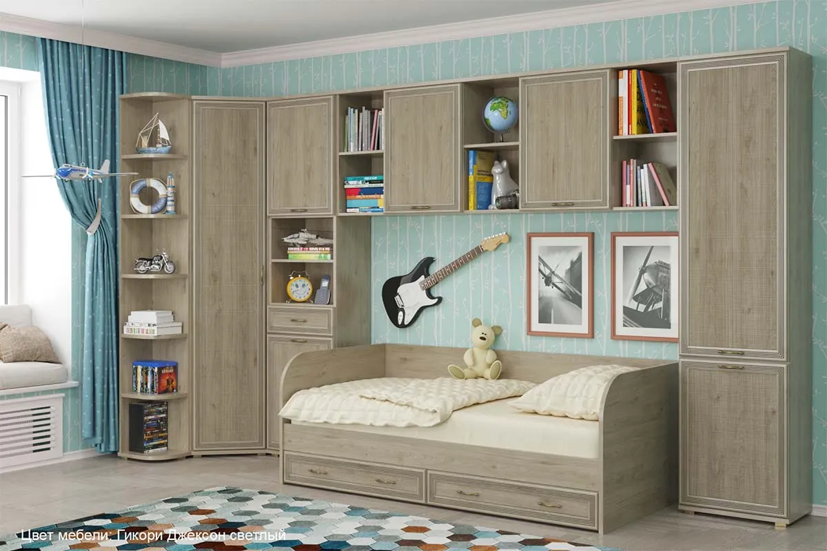 Кровать КР-1042 90х190 (Гикори Джексон Светлый) - купить в Озерце