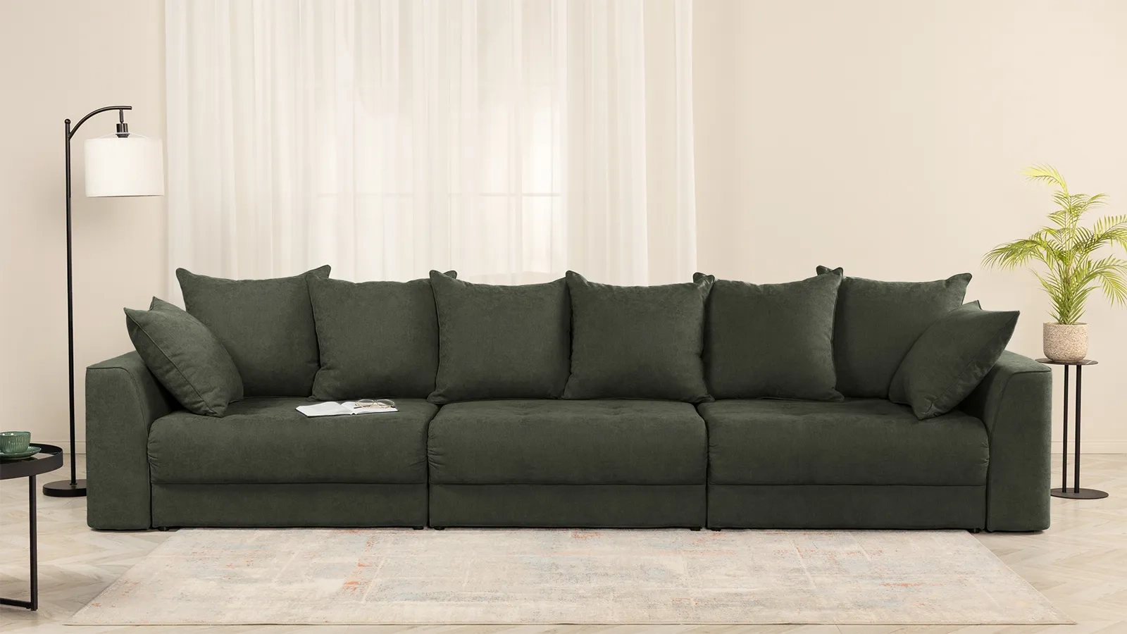 Диван -кровать Monako New 3-секционный, ткань Royal I Sherwood 113x354 — купить в Озерце