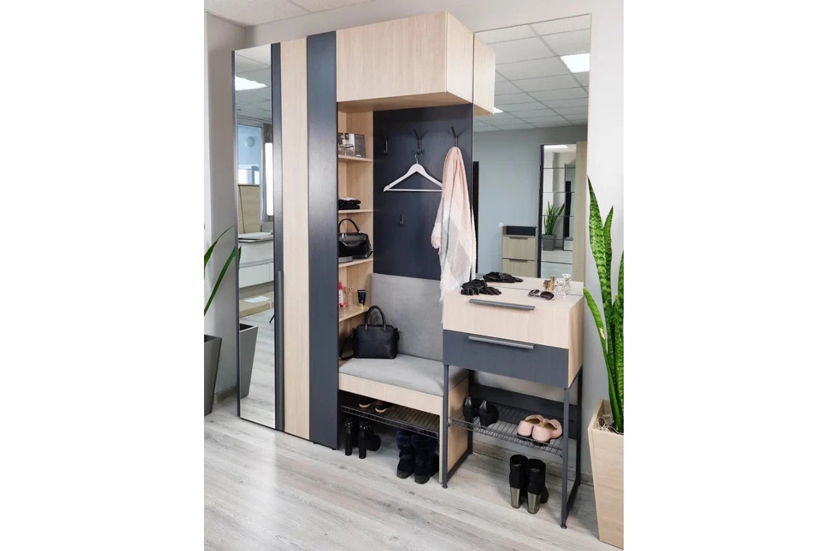 Комод-обувница Палермо №2 (Рейн Морион) — Мебель-центр Озерцо