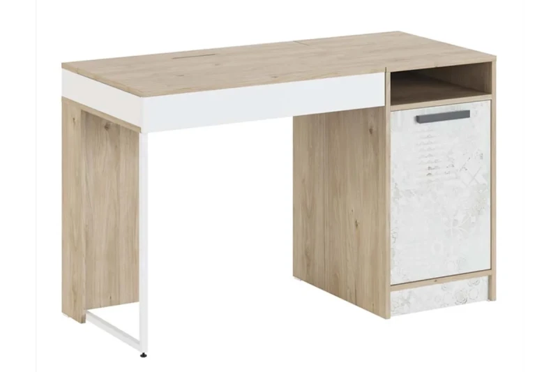 Стол прямой Алиса Мод. 4 (Гикори Джексон/Спринт/Белый) — Мебель-центр Озерцо