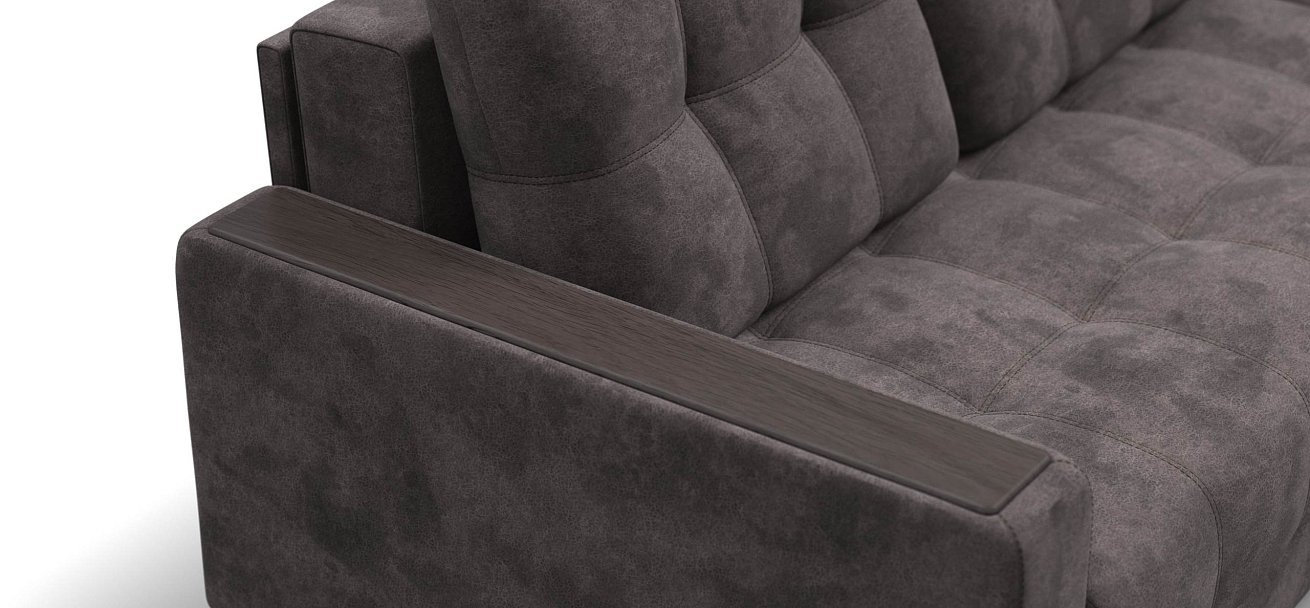 Босс Маркет двухместный диван Велюр Алькантара серый — купить в Озерце