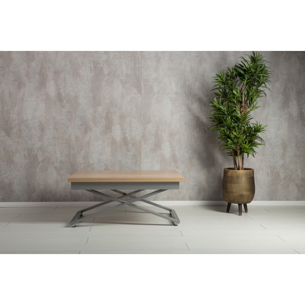 Стол-трансформер APOLLO дуб сонома/серебро - купить в Озерце