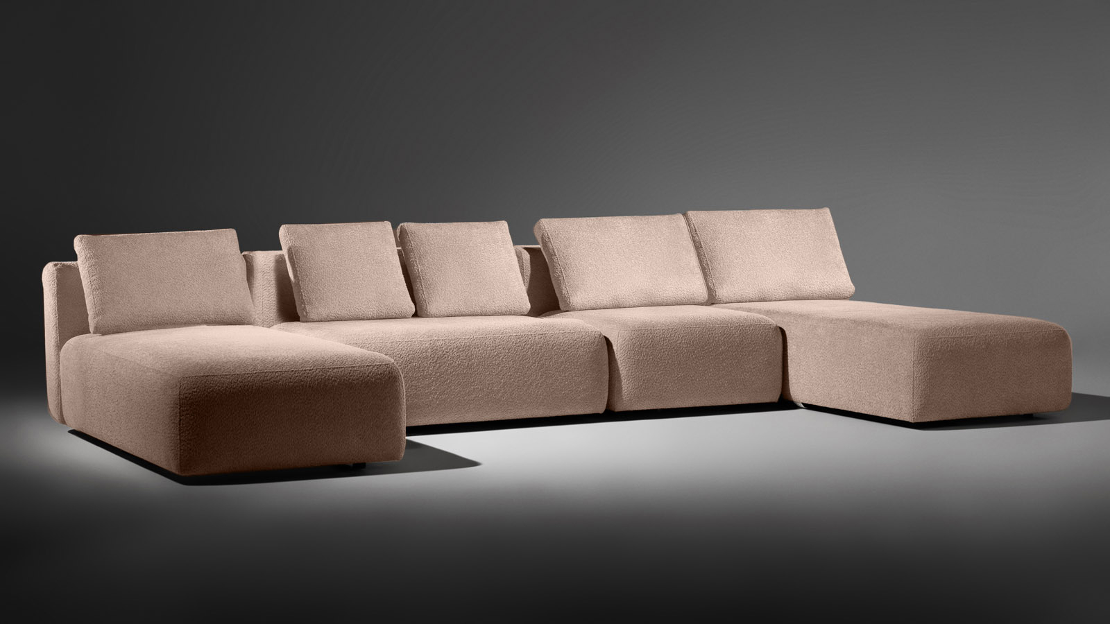 Диван модульный Molto, 4 секционный, 170+125+85+170+85+125+85+85, ткань Soul 292 57 — купить в Озерце