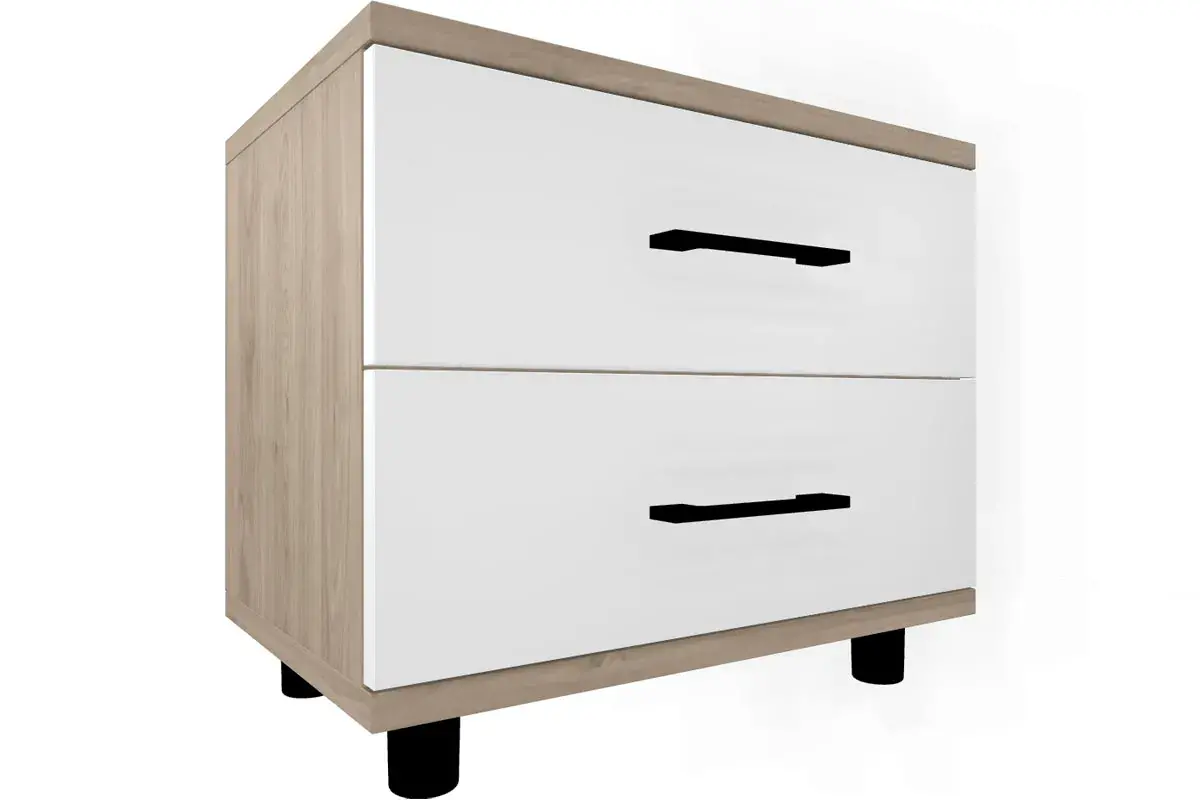 Спальня Грейс комплект 3 (Гикори Джексон Светлый/Белый Бриллиант Глянцевый) - купить в Озерце