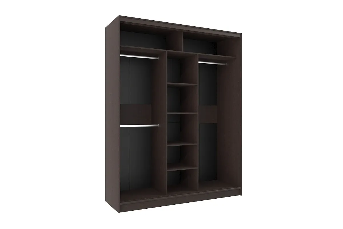 Шкаф-купе 1800 Домашний Зеркало/ЛДСП (Венге) в мебель-центре Озерцо