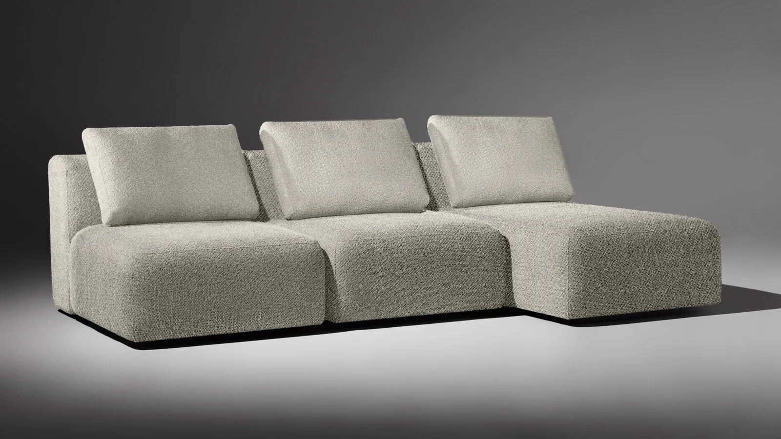 Диван модульный 3-секционный Molto 85+85+125 ткань Forte 16 147x259 — купить в Озерце