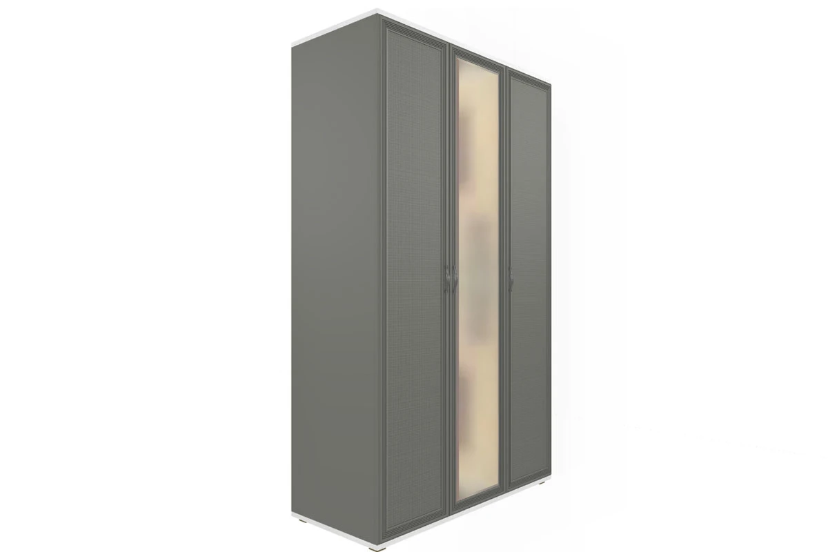 Готовый комплект для спальни СК-1016-СЯ-СО-В (Снежный Ясень/Серый Оникс/Велюр) - купить в Озерце