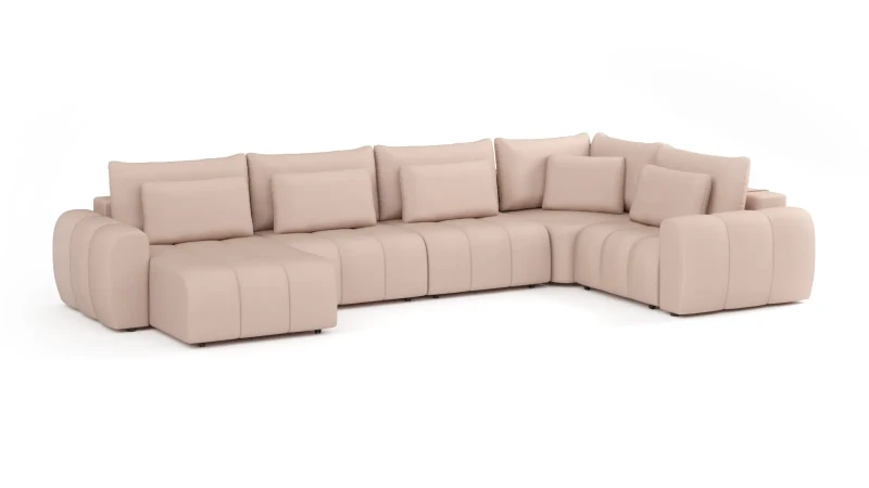 Диван -кровать П-образный Mellow-5 секц. ткань Velutto 04 247x450 — купить в Озерце