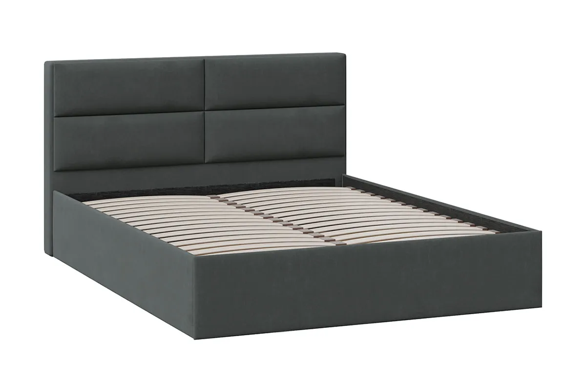 Кровать Глосс 160х200 с ПМ (Велюр/Графит) - купить в Озерце