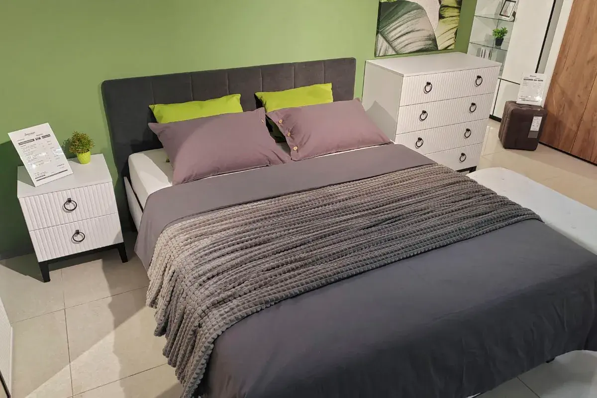 Тумба прикроватная Шарлиз (Белое сияние/Белый снег) — Мебель-центр Озерцо