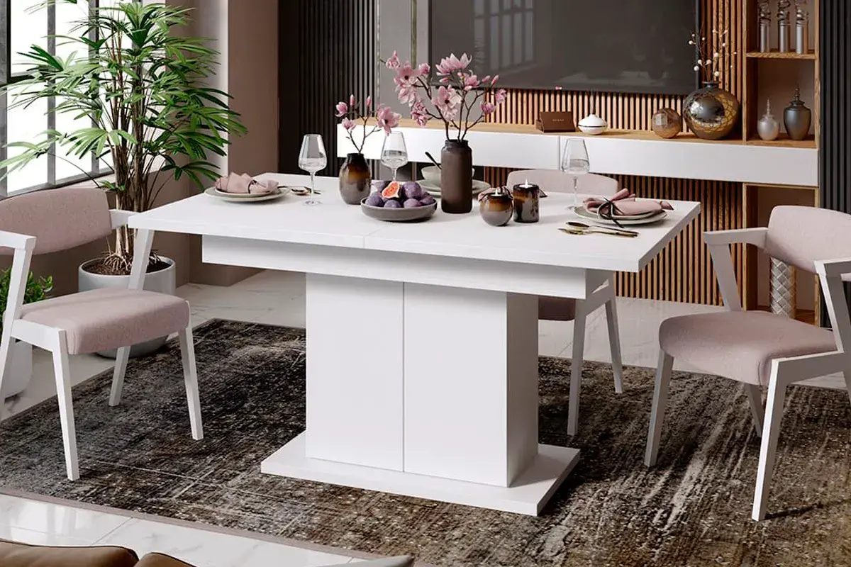 Стол раздвижной Детройт Тип 1 (Белый) - купить в Озерце