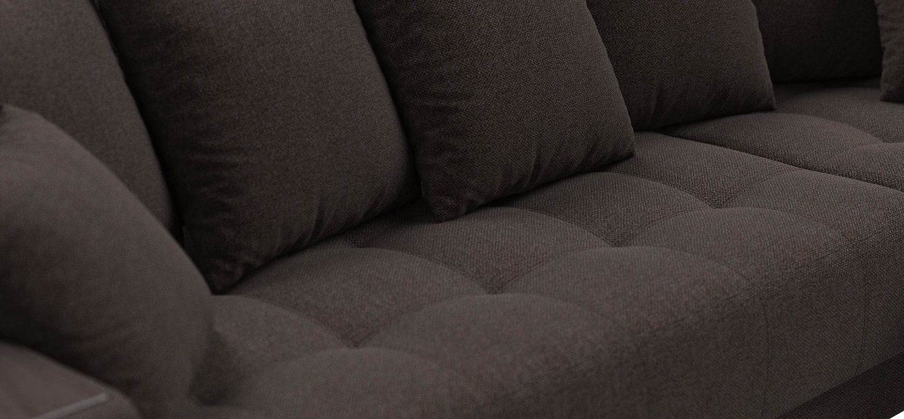 Ванкувер угловой диван Рогожка Мальмо шоколад — купить в Озерце