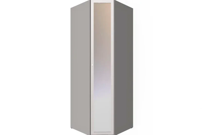 Шкаф угловой с зеркалом Харрис 63 (Белый) в мебель-центре Озерцо