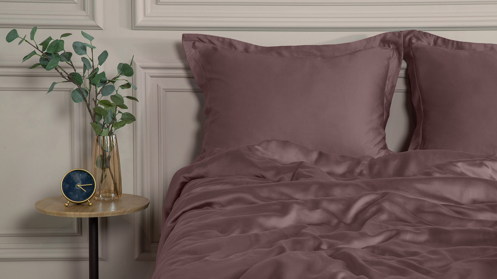 Постельное белье Comfort Solid Tencel, цвет: Макиато (евро) 200x220, без простыни в мебель-центре Озерцо