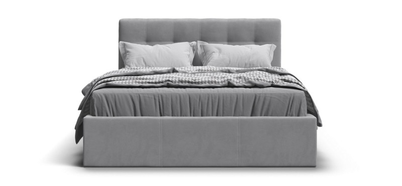 Кровать Белла 140*200 велюр Monolit сталь - купить в Озерце
