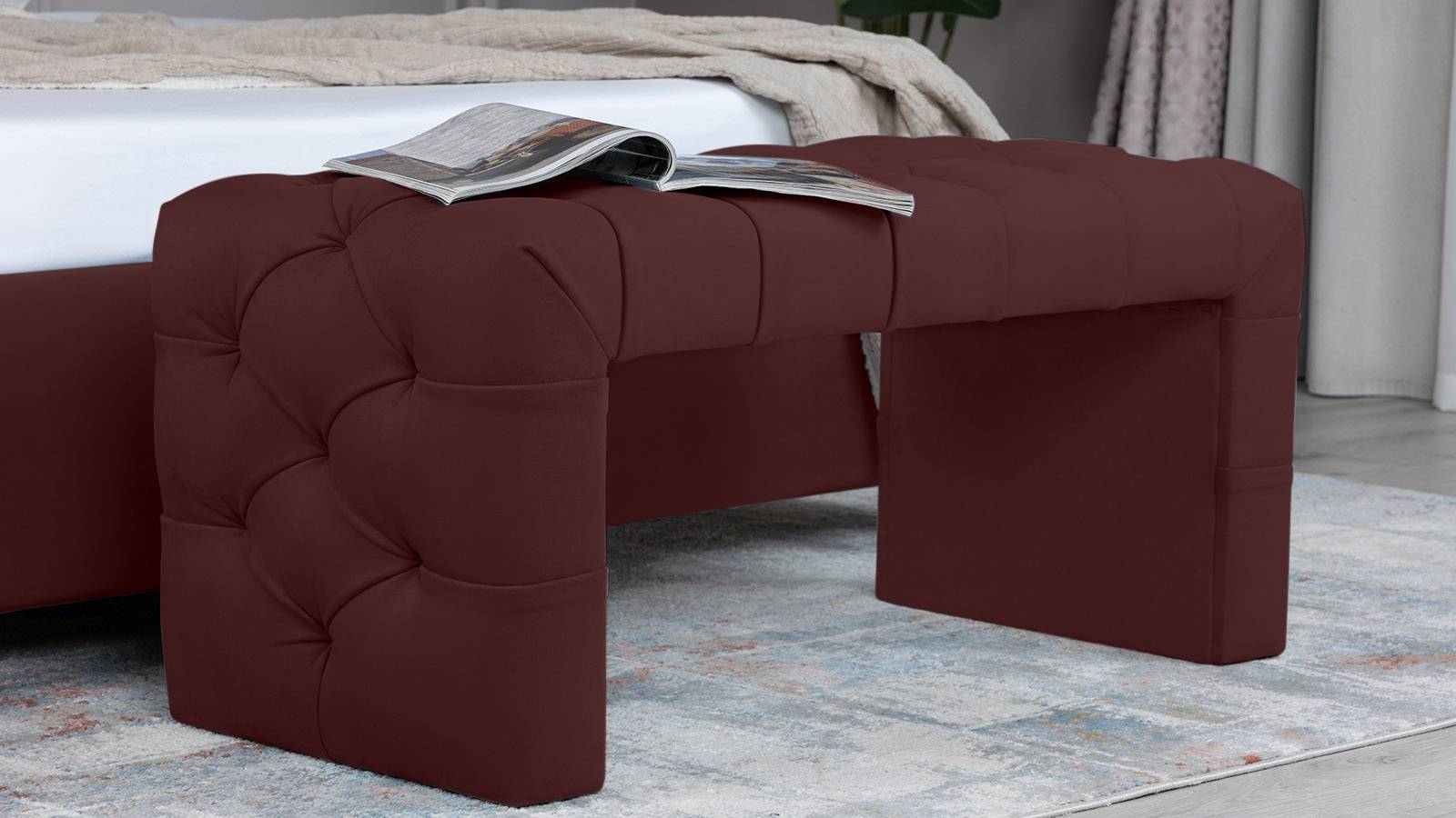 Банкетка Greta, ткань Sky Velvet 32, 45x55 — купить в Озерце