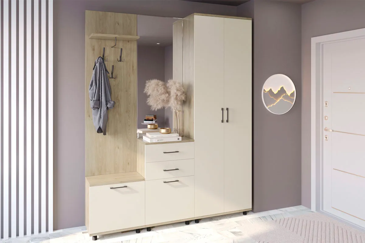 Тумба ТБ-5042-ГС-КМ (Гикори Джексон Светлый/Кашемир Матовый) — Мебель-центр Озерцо