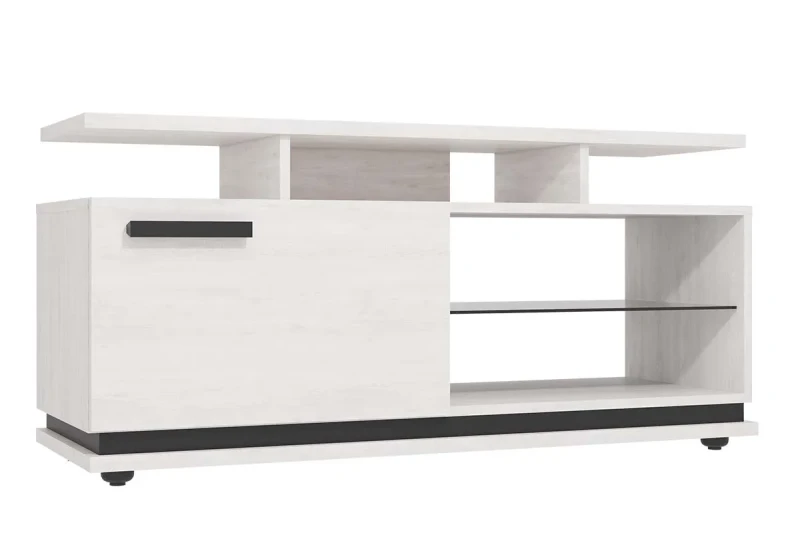 Тумба ТВ малая 333 Oslo (Бетон Пайн светлый/Черный) — Мебель-центр Озерцо