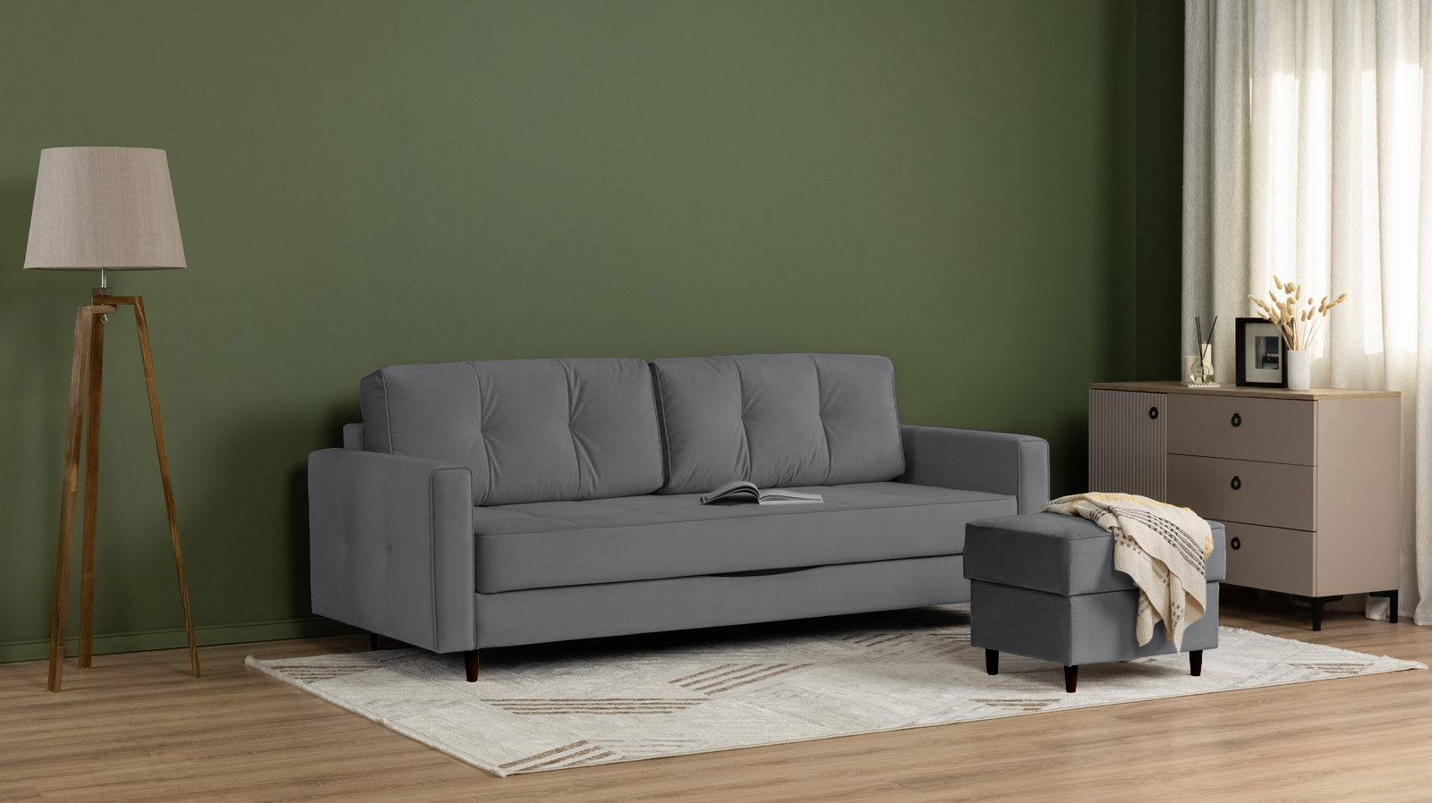 Диван Amani Pro Sky Velvet 16 средней жесткости 113x233 — купить в Озерце