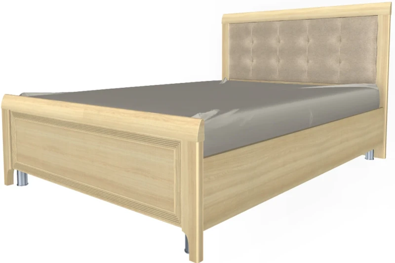 Кровать КР-2032 140х200 (Ясень Асахи/Велюр) - купить в Озерце