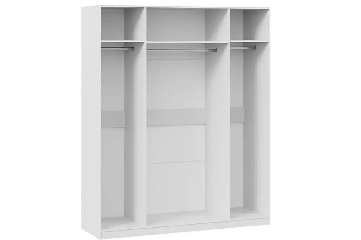 Шкаф комбинированный Глосс СМ-319.07.442 (Белый глянец/Стекло) в мебель-центре Озерцо