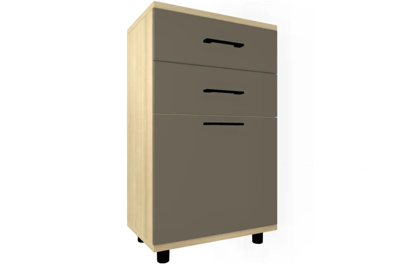 Тумба ТБ-5008-АС-ЛМ (Ясень Асахи/Латте Матовый) — Мебель-центр Озерцо