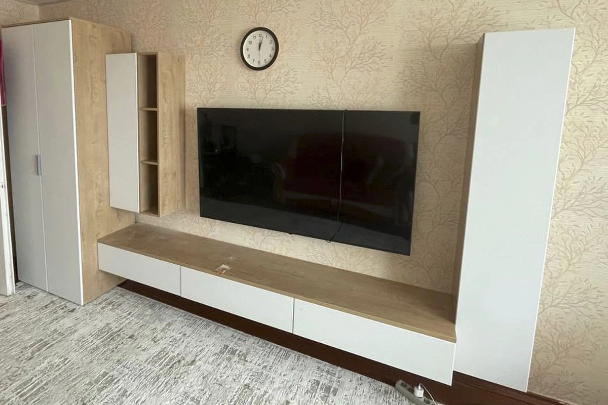 Шкаф для одежды 2-х дверный Сканди 800 (Дуб бунратти/Белый бланш) в мебель-центре Озерцо