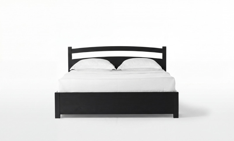 Кровать из массива Vesta Pro, цвет черный, 90x200 - купить в Озерце