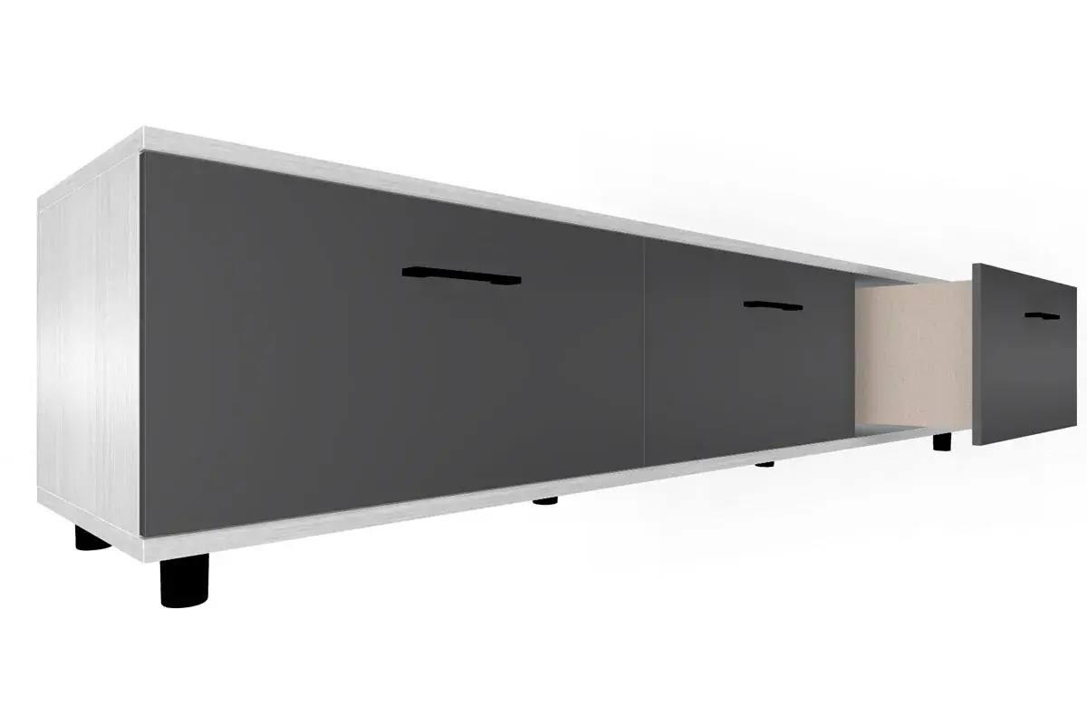 Тумба ТБ-5037-СЯ-АМ (Снежный Ясень/Антрацит Матовый) — Мебель-центр Озерцо