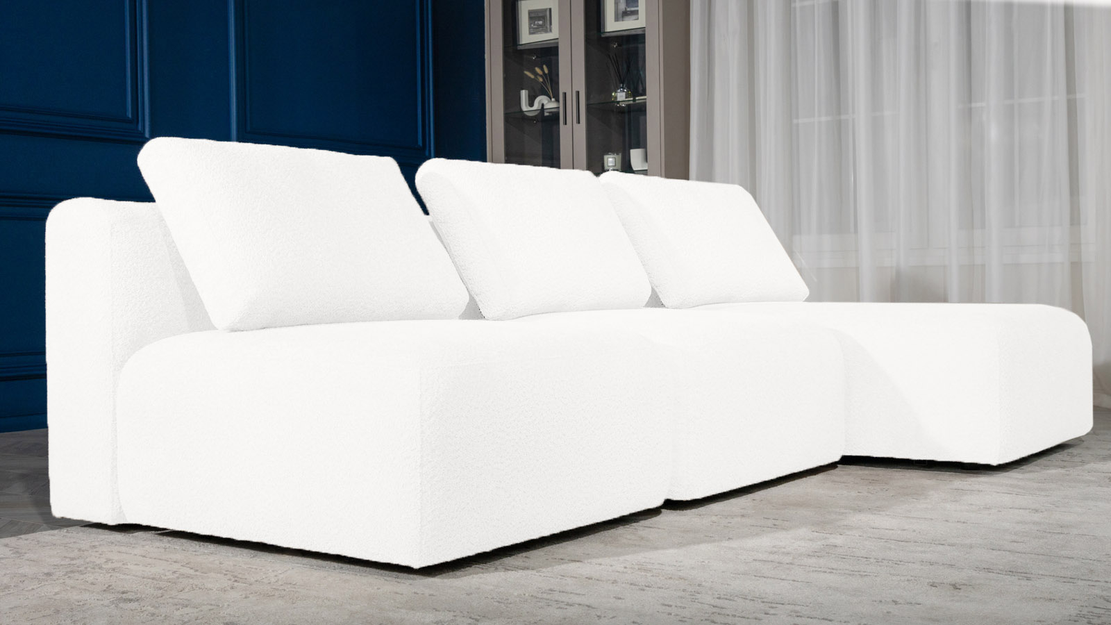 Диван модульный 3-секционный Molto 85+85+125 ткань Soul 000 147x259 — купить в Озерце