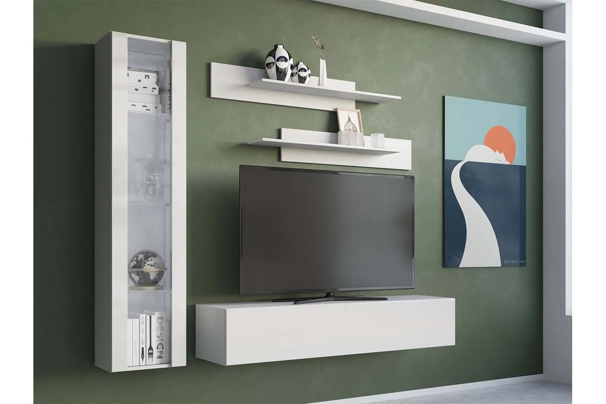 Гостиная Point (Комплект 4) Белый/Белый глянец — Мебель-центр Озерцо