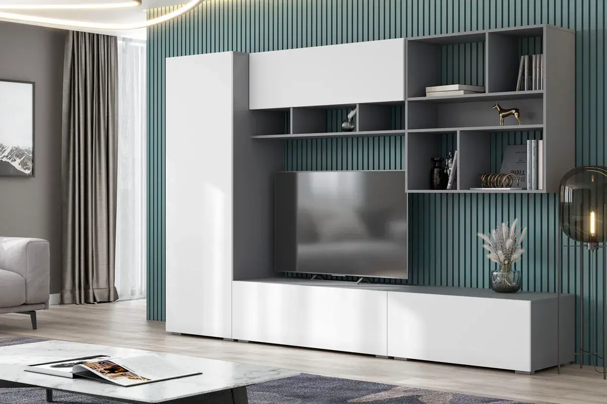 Полка навесная Айвори-5 (Графит) — Мебель-центр Озерцо